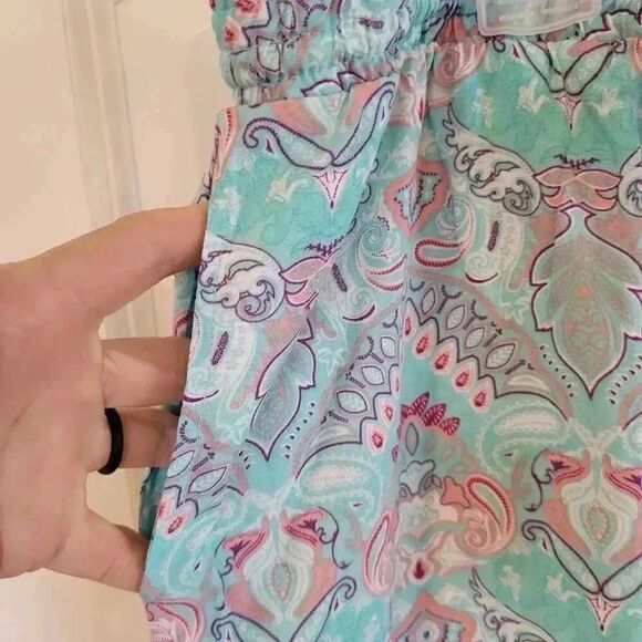BLACK Butterfly Women's Turquoise/Pink Drawstring Pajama Lounge Pants NEW - Picture 7 of 10
